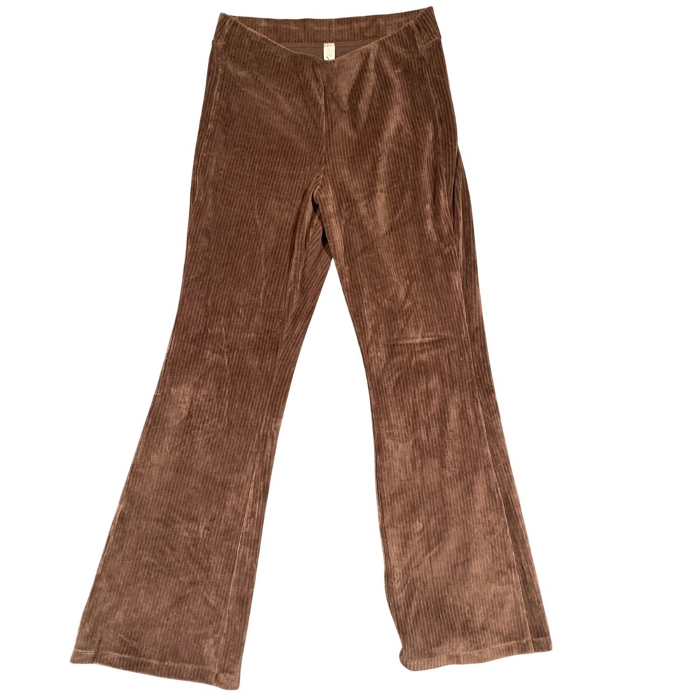 Chocolate Brown Corduroy Bell Bottom Flare Pants Women's‎ Size Large Fall Attire
